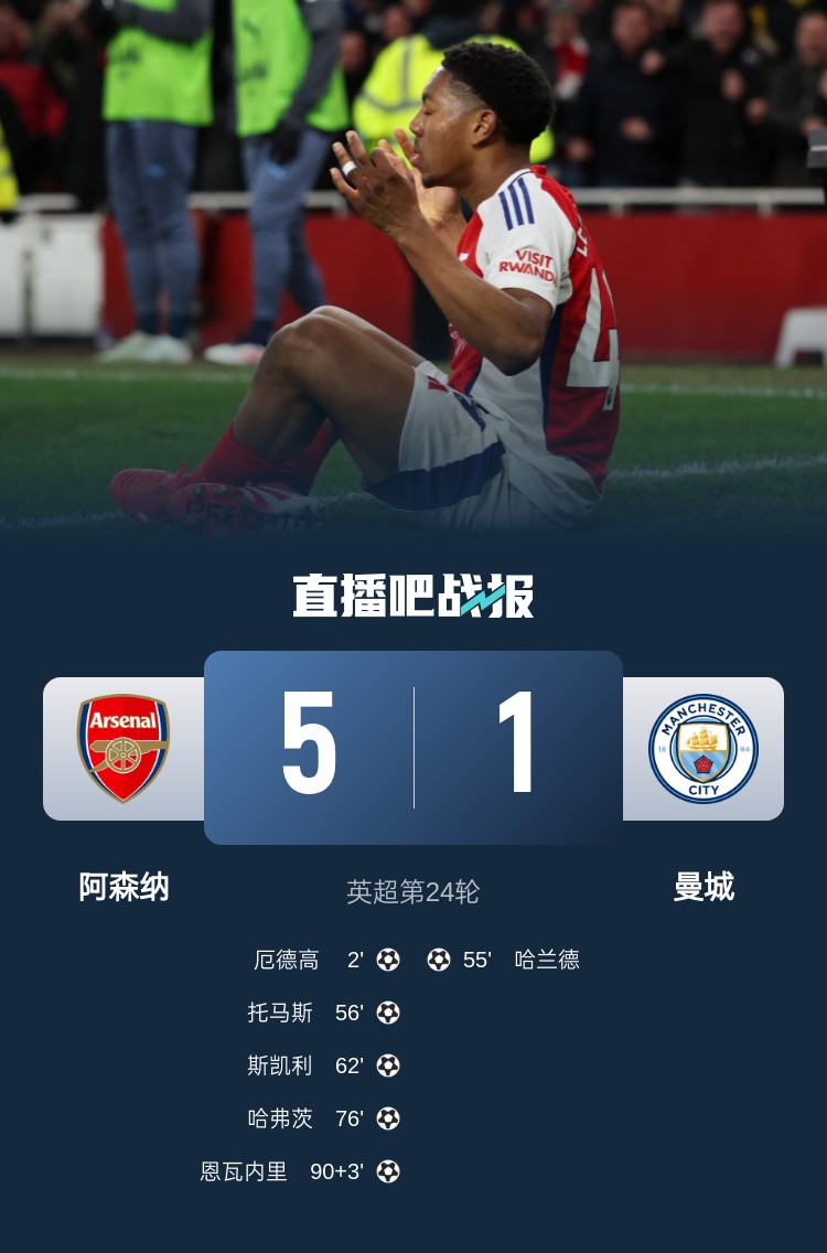 硬氣槍手無畏強敵！阿森納本賽季5-1碾壓曼城，3-0完勝皇馬